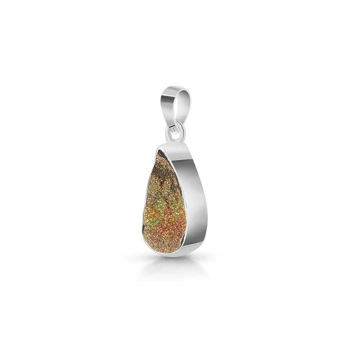 Spectropyrite Druzy Pendant-(SPD-P-1.)